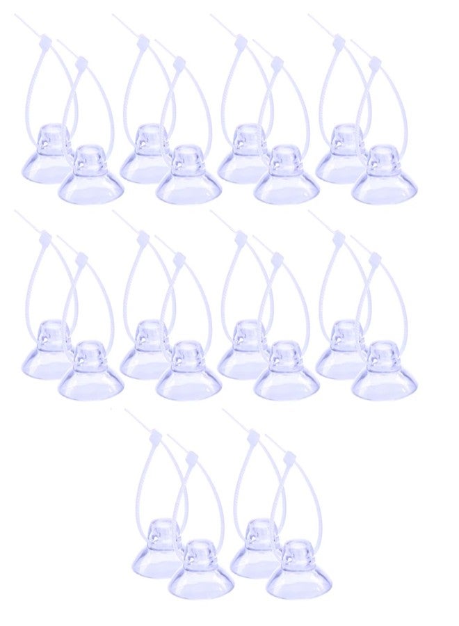 BYERUITE 20PCS Aquarium Suction Cups with 20PCS Adjustable Cable Ties for Plants, Planter, Binding Moss Shrimp Nest, Fish Tank Suction Cups - Image 1